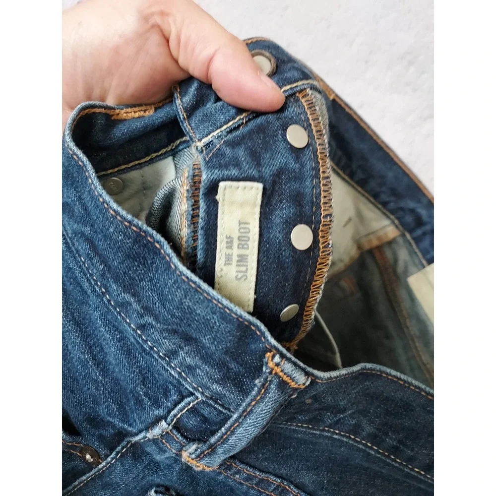 Abercrombie & Fitch Jeans Men 31x30 The A&F Slim Boot Button Fly Blue Button Fly